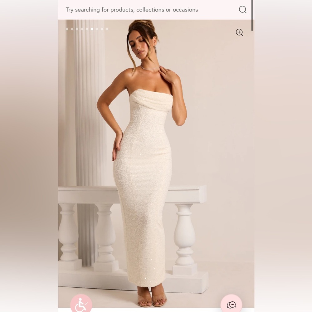 White dress embellishments palermo